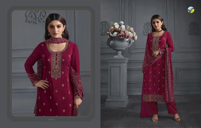 Vinay Silkina Royal Crepe 42 Fancy Regular Wear Dress Material Catalog
